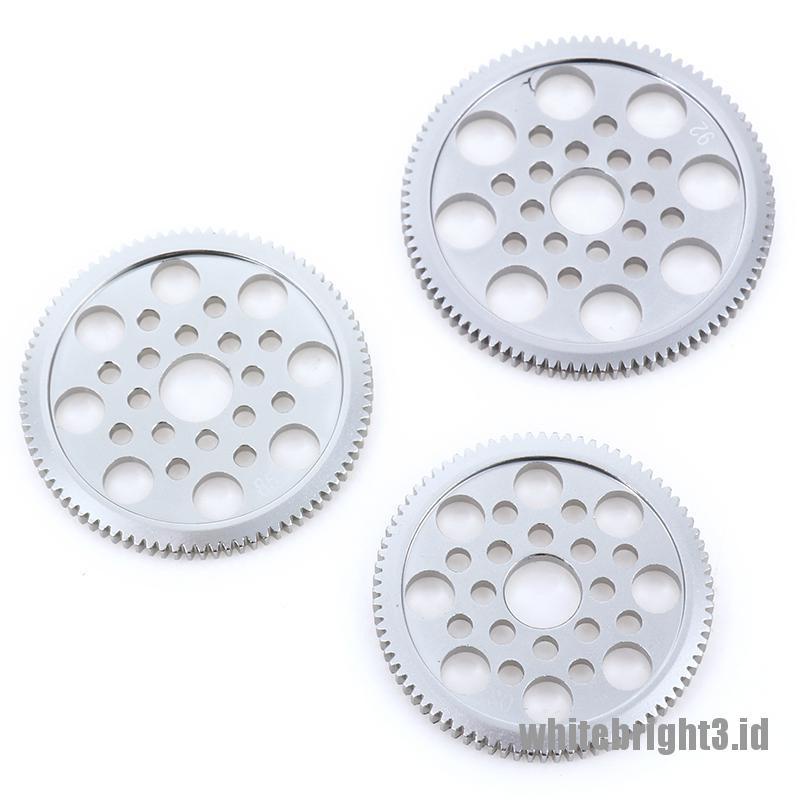 (white3) 48p Spur Gear Bahan Aluminum alloy Untuk Sakura D3 Cs S Xi XIS 1 / 10 Drift Racing