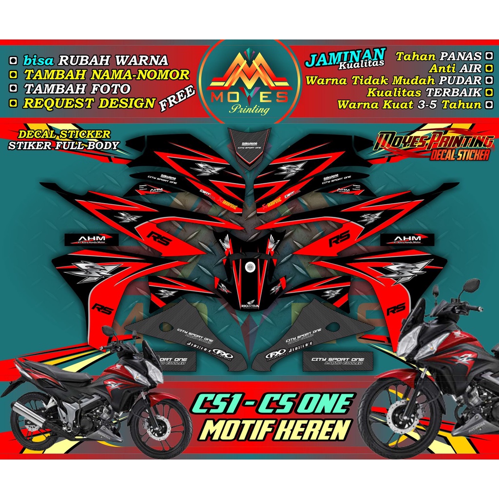 Decal CS - ONe Full Body STiker Motor -  Bisa COD/BAYAR DItempat Decal stiker full Body CS - ONE