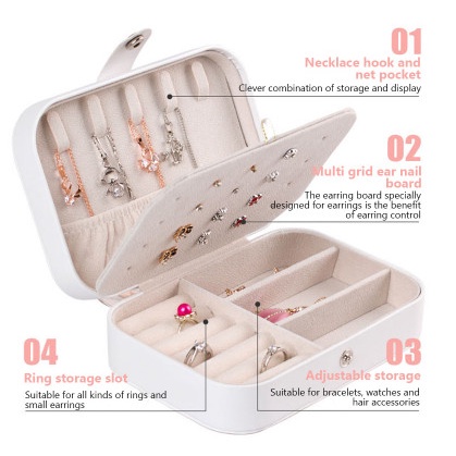 SC01 Kotak Tempat Perhiasan Travel Jewelry Box Penyimpanan Perhiasann