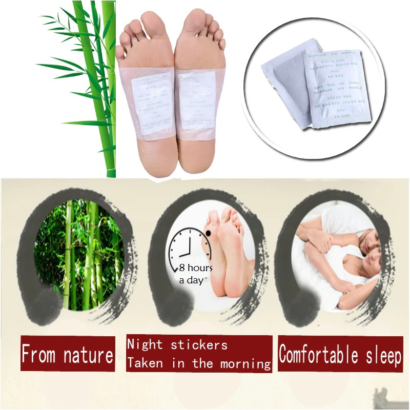 [1 BOX 10 PCS] Koyo Kinoki White Original - Kinoki Foot Patch Koyo Detox Penyerap Racun Herbal