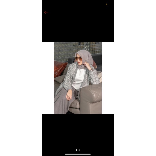 PL grey signature long cardigan Buttonscarves