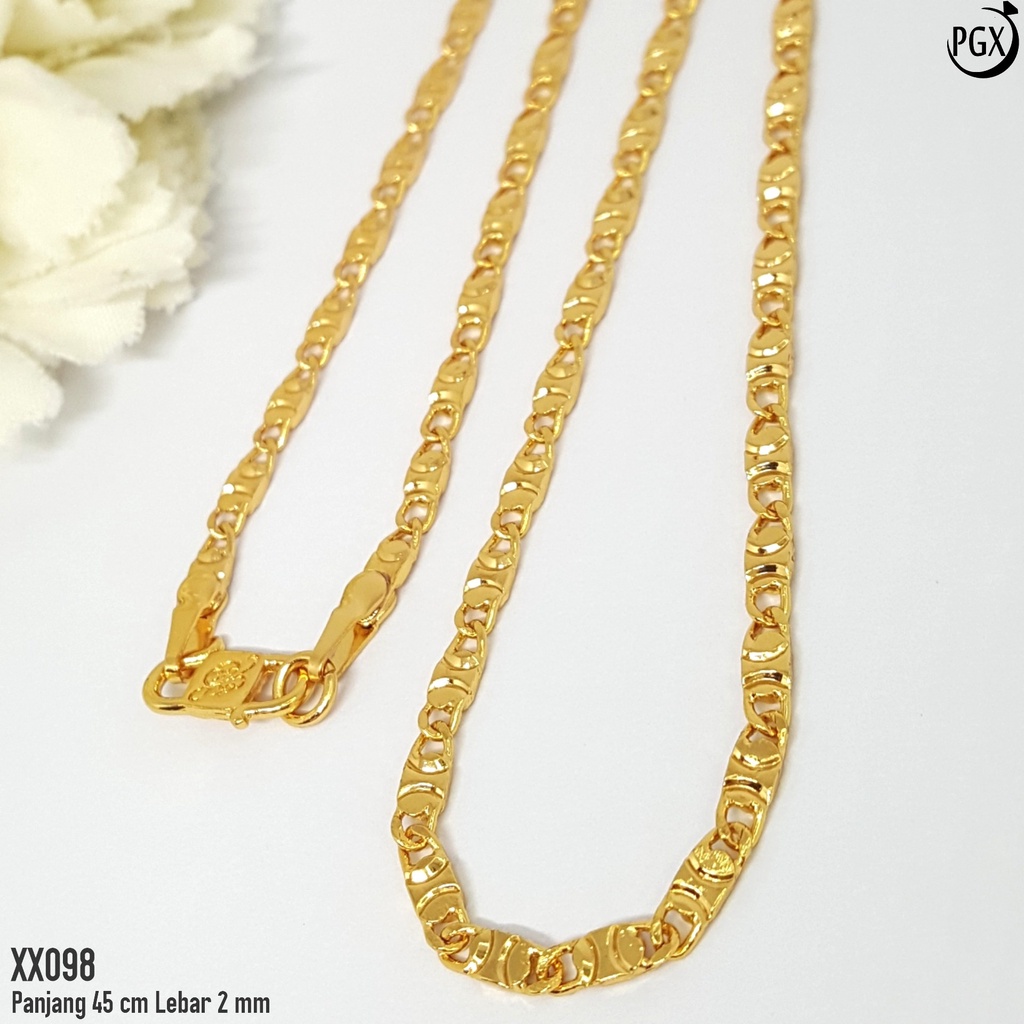 PGX Kalung Pria Wanita Xuping Perhiasan Lapis Emas Aksesoris Fashion Premium - XX098