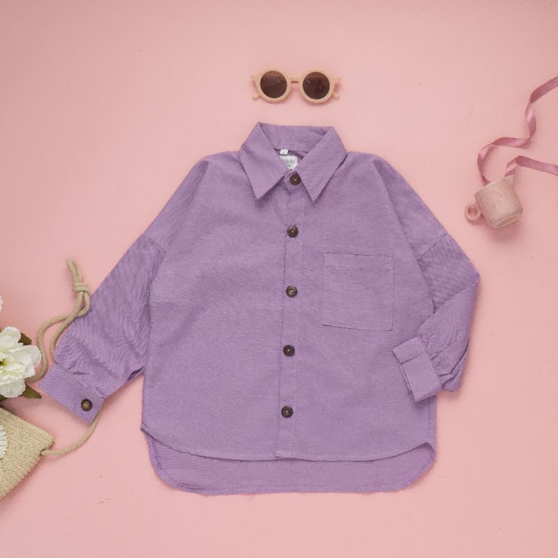 Kemeja Oversize Anak 2-6 Tahun Bahan LINEN ASLI Kemeja Anak Perempuan Kekinian Kemeja Anak Cewe Viral | KEMEJA OVERSIZE LINEN SIZE KIDS