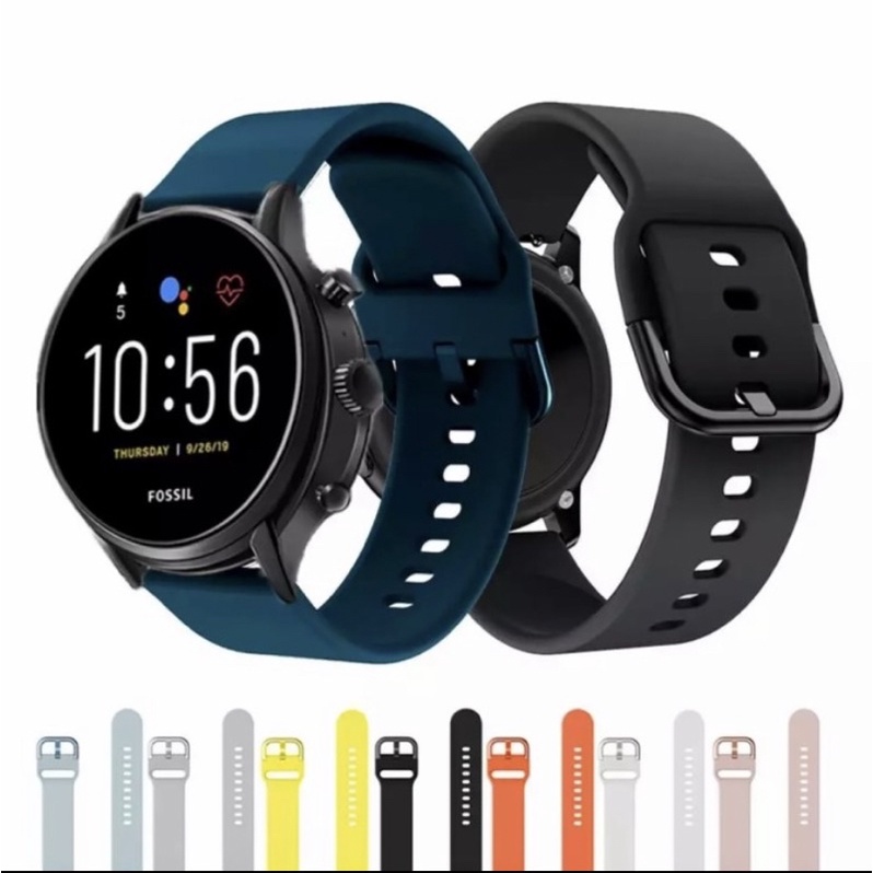 Strap Fossil Gen 5 44mm Fossil Q Gen 3 46mm Tali Jam Rubber Colorful Buckle Model Active