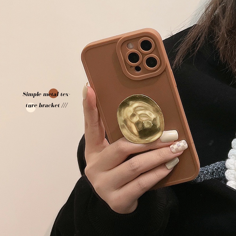 Soft Case Silikon Warna Coklat Polos Untuk Iphone 7 8 PLUS X XR XS 11 12 13 MINI PRO MAX SE 2020