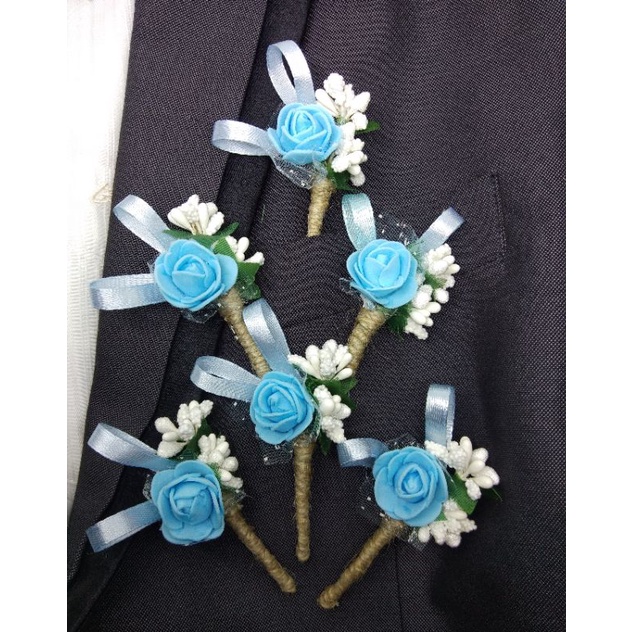 KORSASE BUNGA BIRU JAS KORSASE BUNGA PANITIA BROS PERNIKAHAN BROS PANITIA
