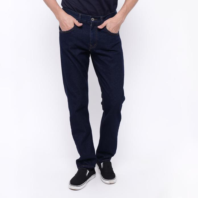 Edwin Celana Jeans Slim Fit Pria Panjang Biru Roma 05 - Navy, 27 Top Quality