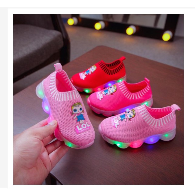 (HZ) Sepatu led anak HZK38