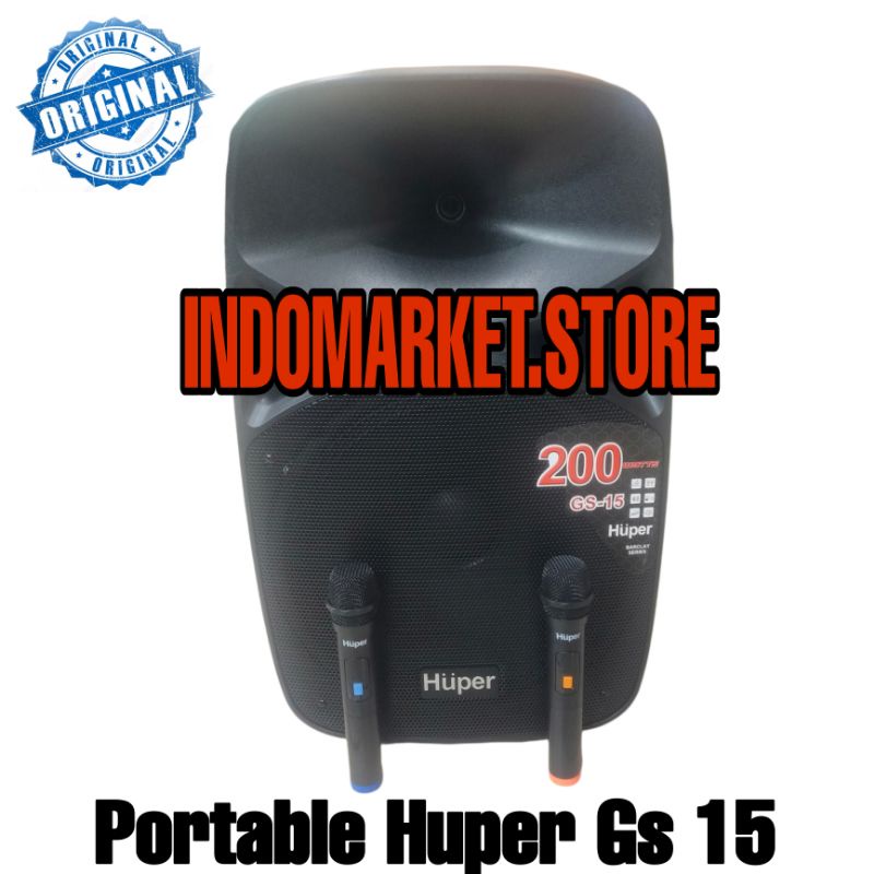 speaker portable huper gs15 gs 15 portable huper gs15 gs 15 original huper