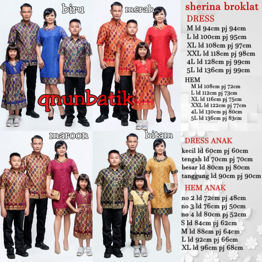 Couple Keluarga Terbaru Motif kekinian Batik Modern Exclusive sarimbit seragam  DRESS/TERUSAN SHERIN