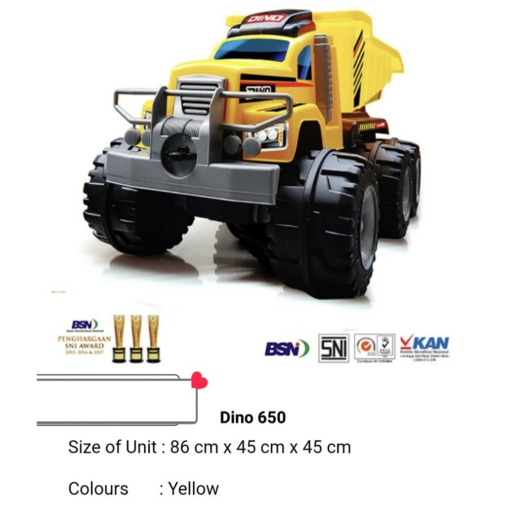 SHP DINO - 650 Mobil Dump truck super jumbo anak