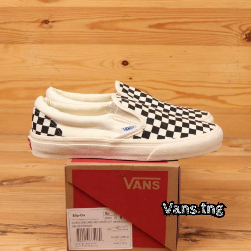 Sepatu Vans Slip On Checkerboard OG Premium Terlaris /Vans Checkerboard Waffle DT / Vans Slip On Catur Premium Murah