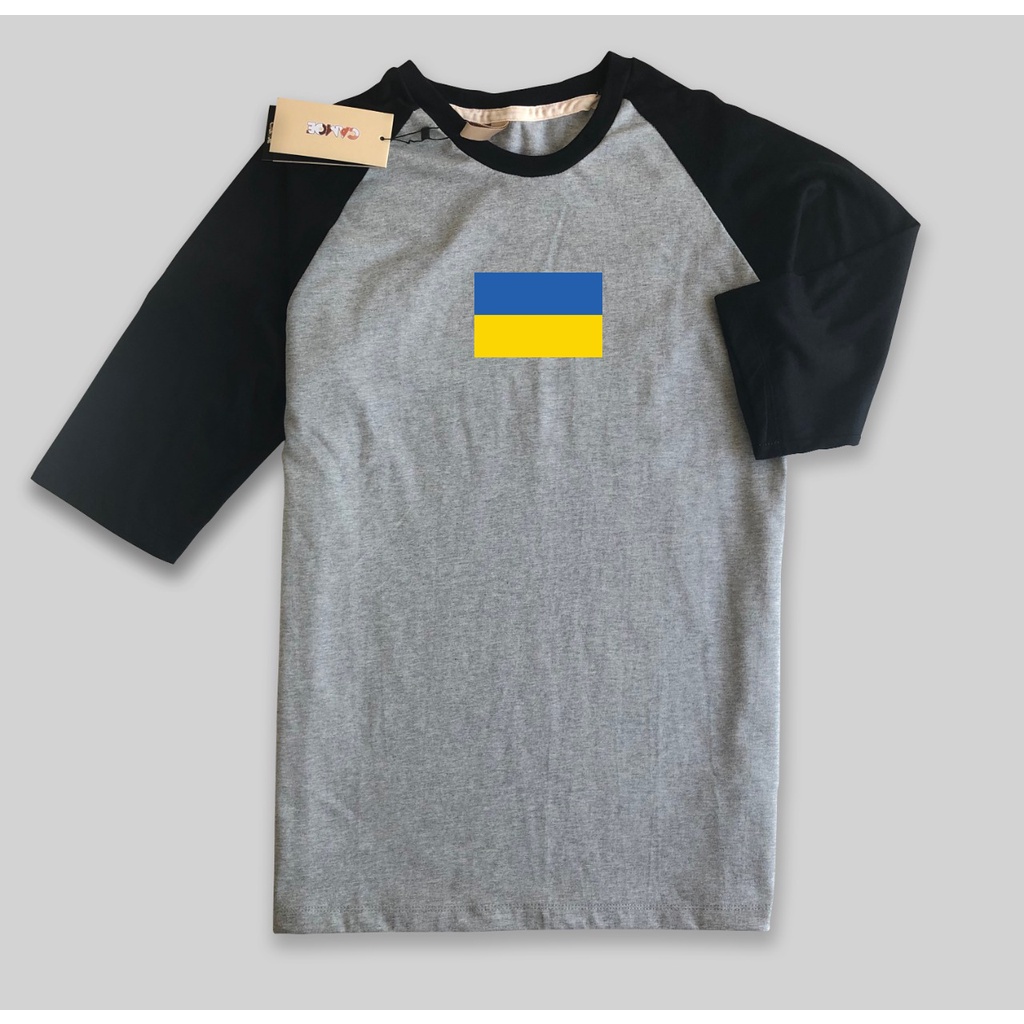 Kaos Raglan Ukraine Flag Bendera Ukraina