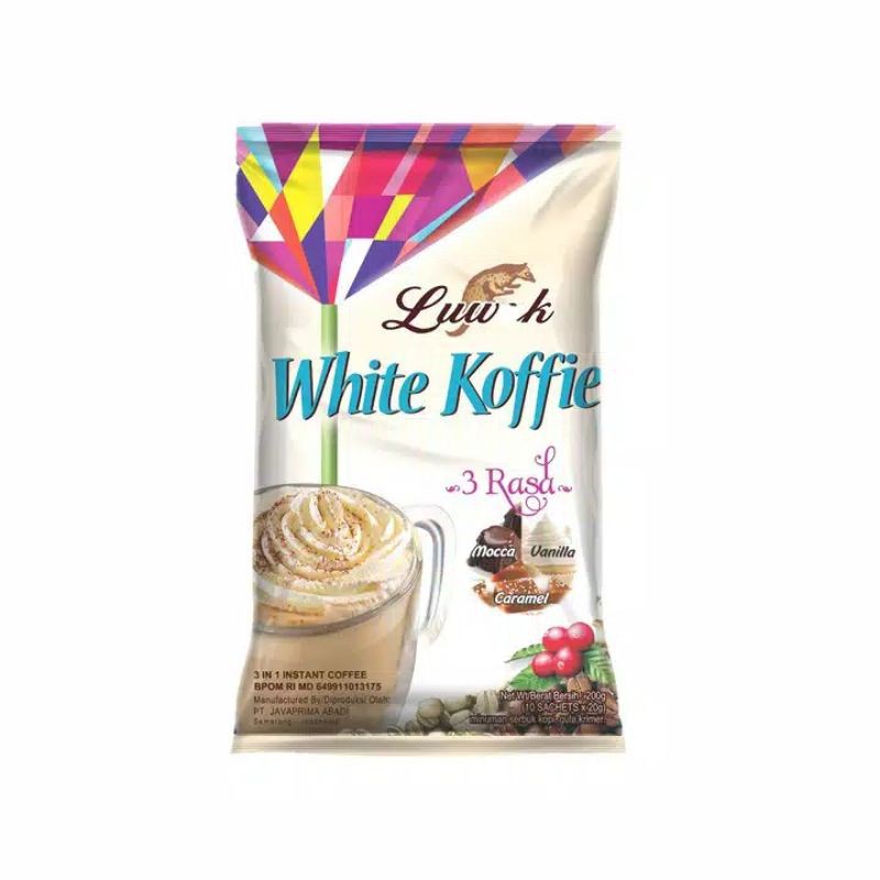 

Kopi Luwak White Koffie 3 Rasa 10x20gr