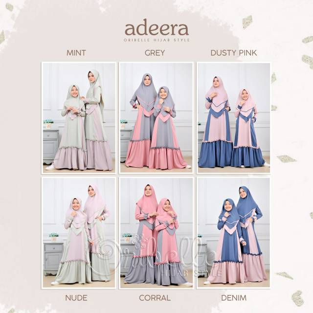 Adeera dress by oribelle dewasa dan anak
