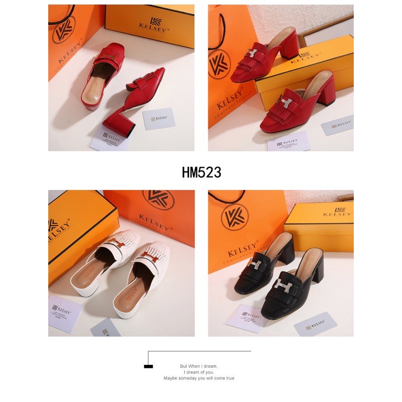 Kelsey Sepatu Heels Wanita HM523 Sepatu Hak Tahu 7,5cm Heels Tinggi Bahan Kulit