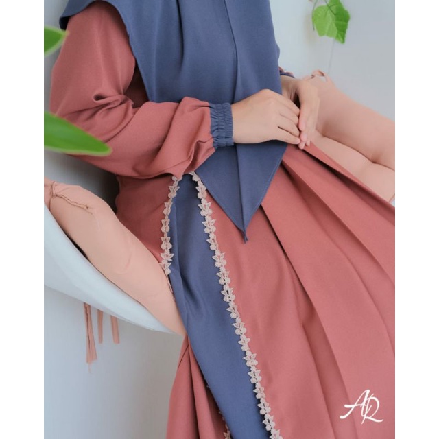 Gamis // Dress // Gamis Wanita // Dress Wanita // Gamis Syar'i set bergo // Rayya Set Bergo AR // Gamis set khimar by AR // Gamis ORI by AR