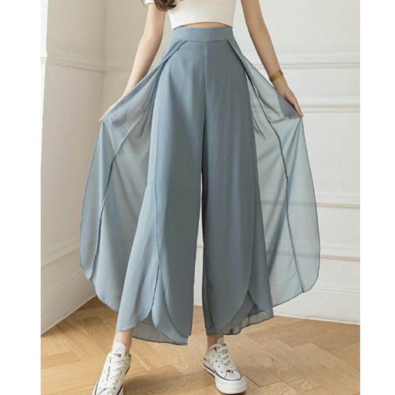 MDLV ~ 1632 Jazzel Two Layers Culotte Celana Kulot Import Fashion Import