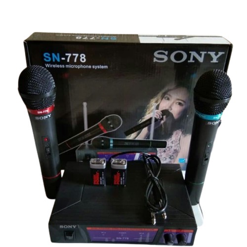 MIC MICROPHONE WIRELESS DOUBLE UHF SONY SN778, SN-778
