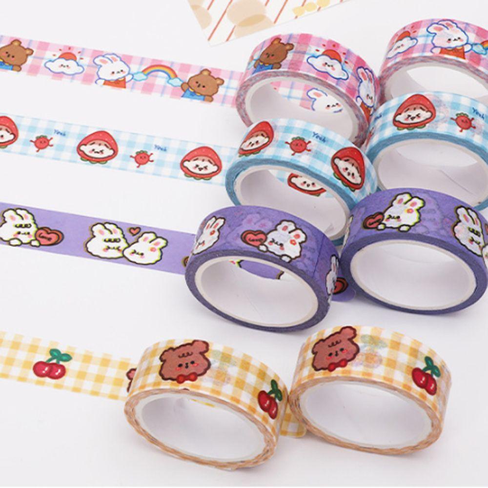 Lanfy Tape Perekat Perlengkapan Sekolah Jepang Scrapbooking 1.5cm x 5m Kaset Stiker Stationery Tape Lakban Kertas