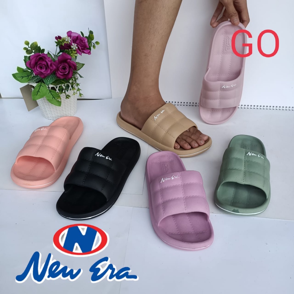 sogo NEW ERA LB E 9041 &amp; LB 9042 Sandal Selop Karet Wanita Sendal Rumah Indoor Kamar Tidur Kamar Mandi Empuk