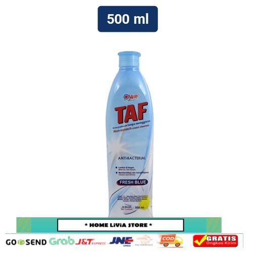 Yuri Taf Krim Pembersih Stainless Fresh Blue Botol 500 ml