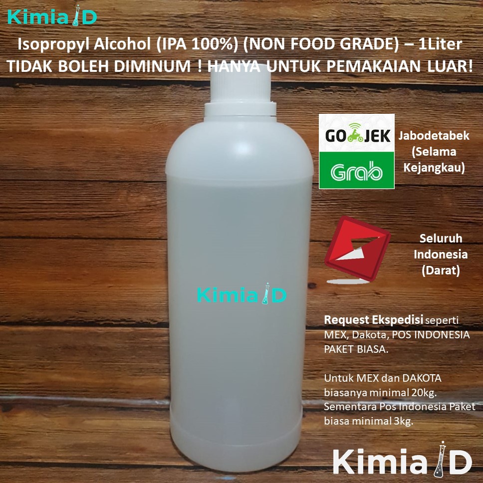 Isopropyl Alcohol 1 Liter - Hand Sanitizer - Hand Wash - Anti Bakteri - Alkohol 100 Persen Murni