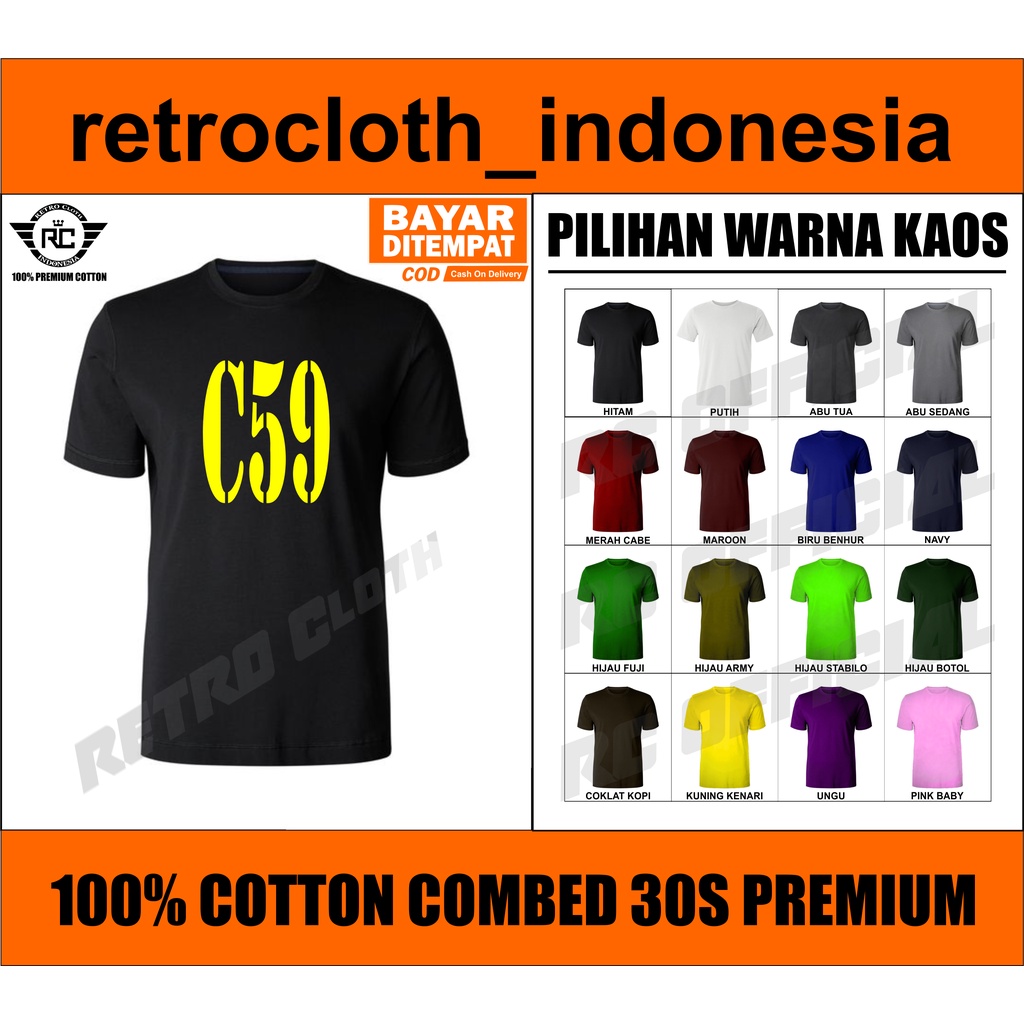 Kaos Tshirt Baju C59 / 1 / Kaos Tshirt Baju Pria / Kaos Tshirt Baju Wanita / Kaos Tshirt Baju Cowok 