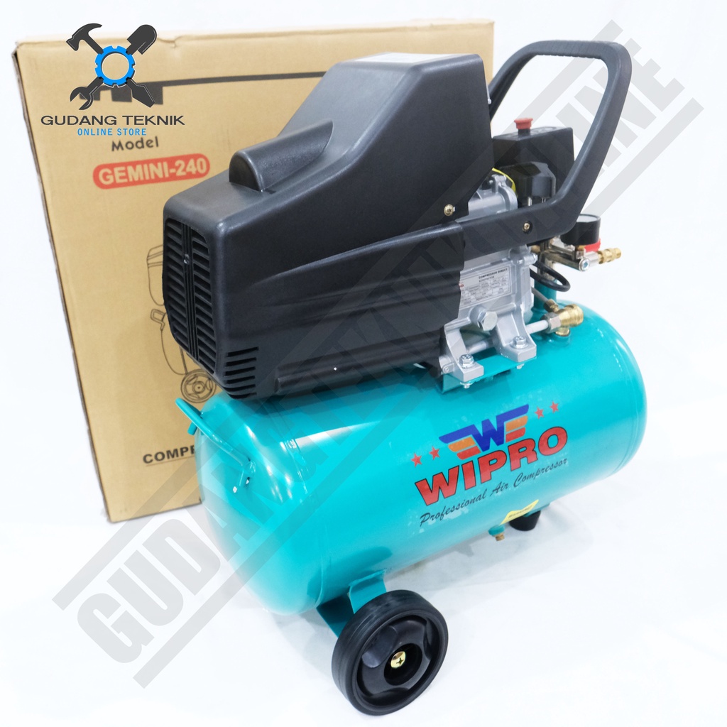 Kompresor Angin Udara 24L WIPRO GEMINI 240 1Hp / Portable Air Compressor 24 Liter 240 1 Hp WIPRO