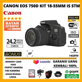 Canon 750D kit 18-55mm is STM (kamera VLOG & WiFi)