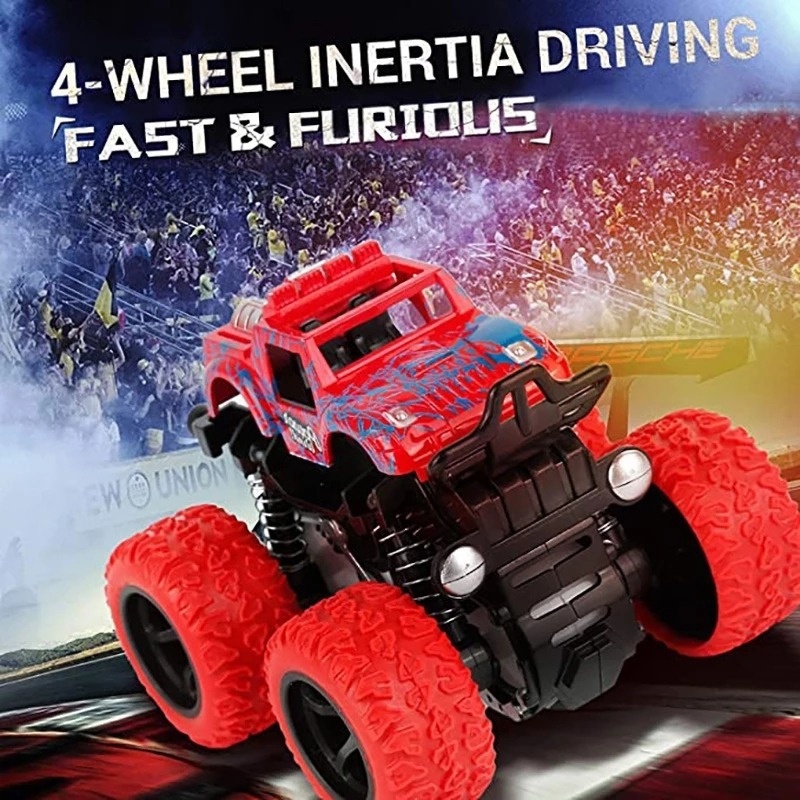 Mainan Simulasi Mobil Off-road Inersia Mini Model Pull Back Untuk Anak