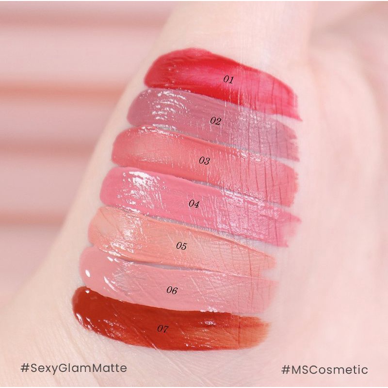 SEXY GLAMMATE MSGLOW LIPCREAM MS GLOW LIPSTIK LIPMATTE