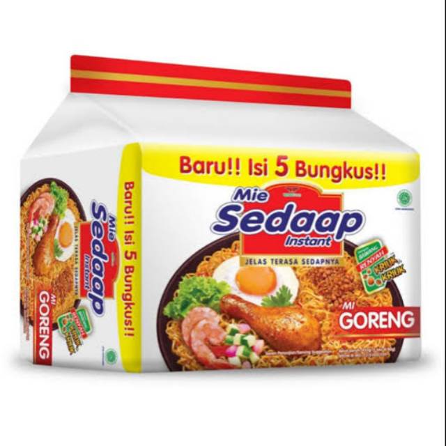 SEDAAP MIE INSTANT GORENG ISI 5 BUNGKUS 450g/centraltrenggalek