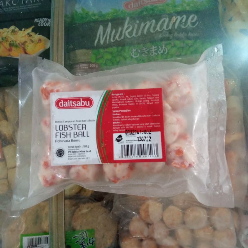 

Promo !! Daitsabu Lobster Fish Ball Bakso Campuran Ikan & Lobster 180Gram