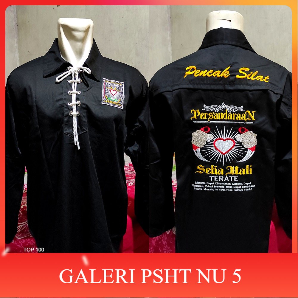 Atribut PSHT- SAKRAL WARGA PSHT BORDIR-SAKRAL BORDIR PSHT-SAKRAL SH TERATE-BAJU SILAT