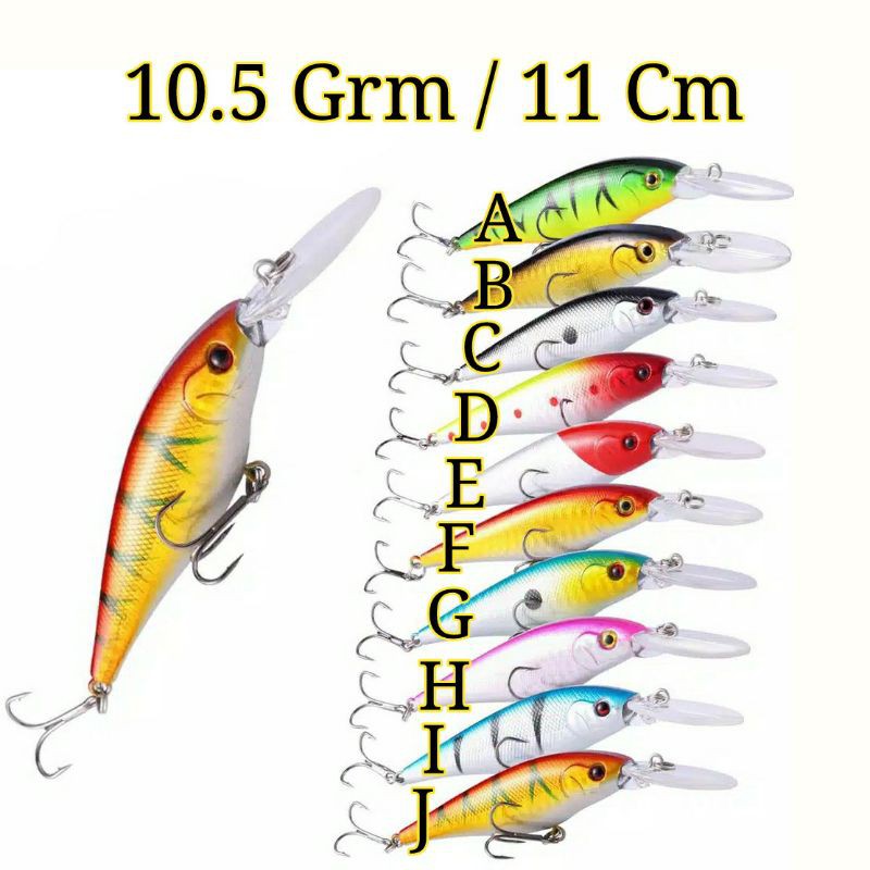 (M06) Minnow Fishing Lure Tungsten Beads Model Wobbler 10.5G 11Cm Artificial Hard Bait