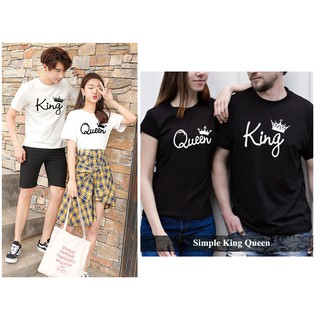 kaos couple raja ratu  mahkota baju  pasangan tebal termurah 