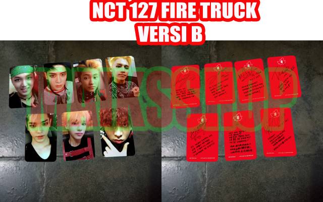Nct Fire Truck Photocard Kpop