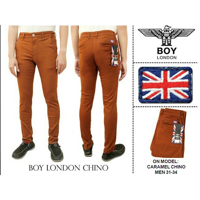 CELANA PRIA BOY LONDON CHINO CARAMEL [READY STOK]