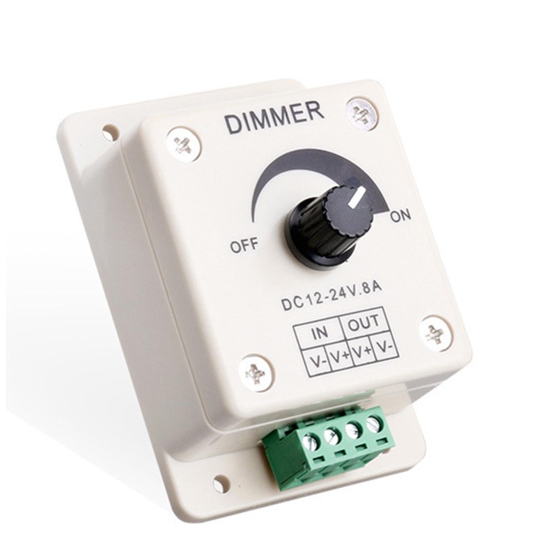 Btsg Saklar Dimmer Mini DC 12-24V 8A Dengan Kerangka Kertas