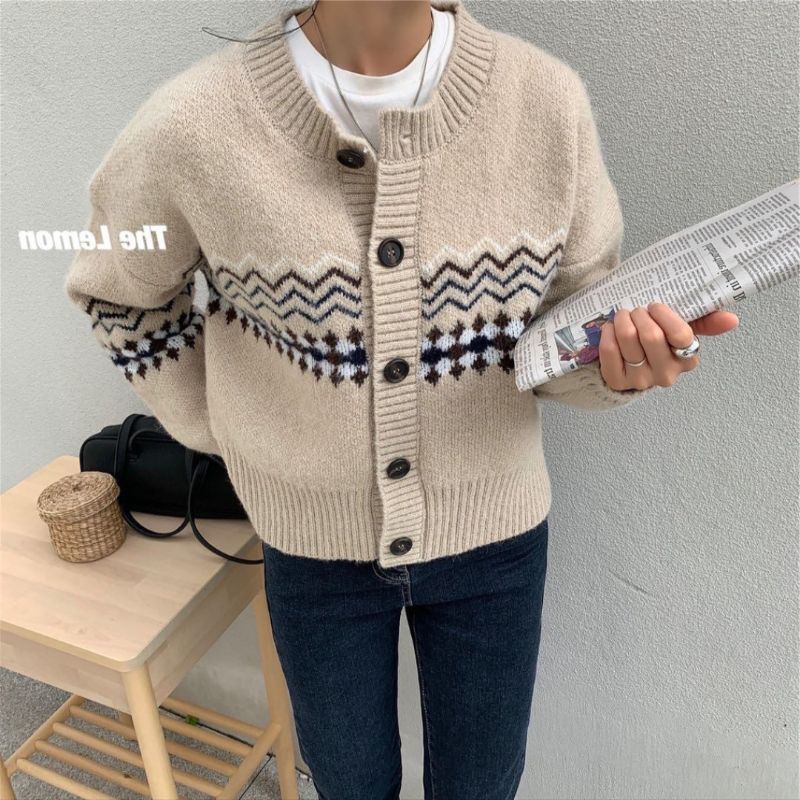 M FESYEN ROSA KOREAN CARDIGAN IMPORT KNIT RAJUT OOTD KOREAN STYLE CARDIGAN JUMBO TEBAL OVERSIZE KORE