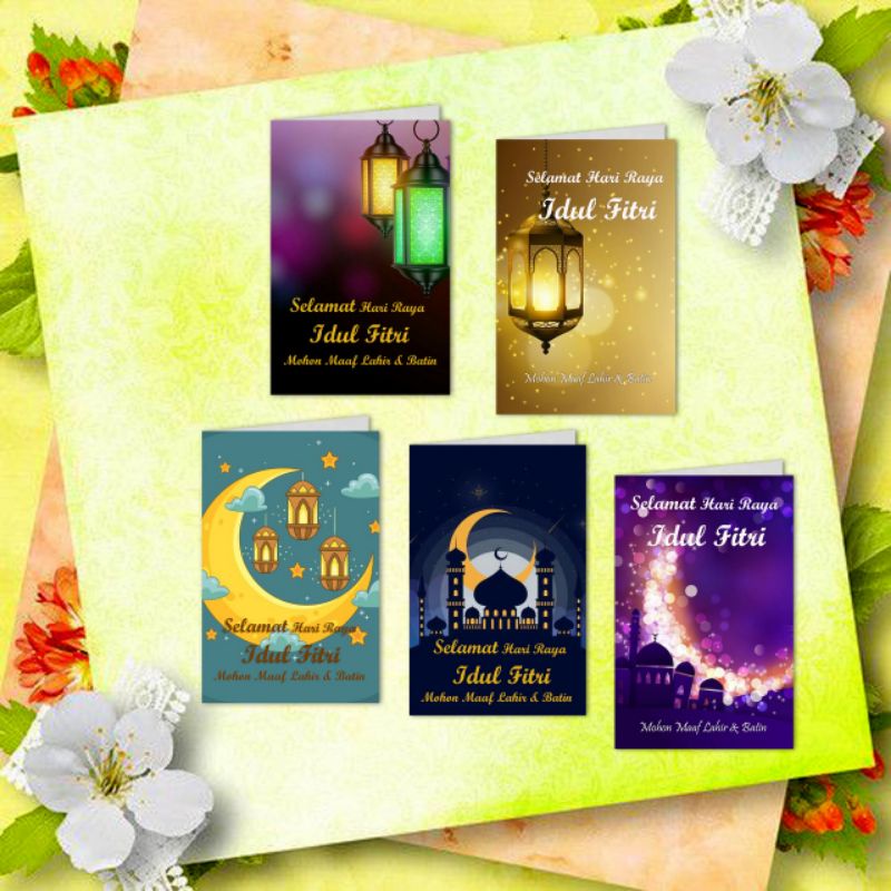 

kartu ucapan idul Fitri + amplop
