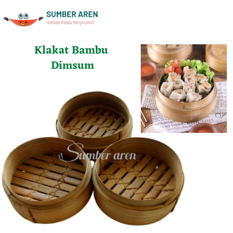Klakat Bambu Dimsum Pengukus Dimsum Tempat Penyimpanan Dimsum Bambu