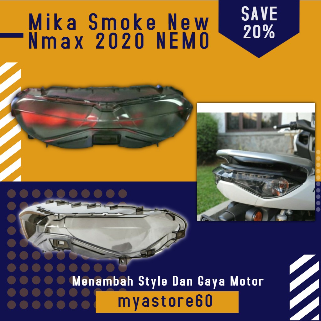 Mika Smoke New Nmax 2020 NEMO / Mika Lampu Stop Belakang New Nmax 2020 Variasi aksesoris Nmax 2020