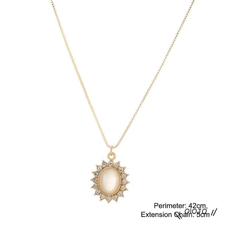 Kalung Opal Gaya Retro Untuk Hadiah Ulang Tahun Wanita ol2