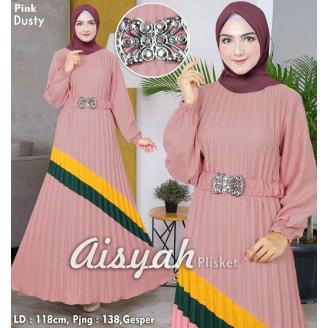 Aisyah Gamis Dress Plisket