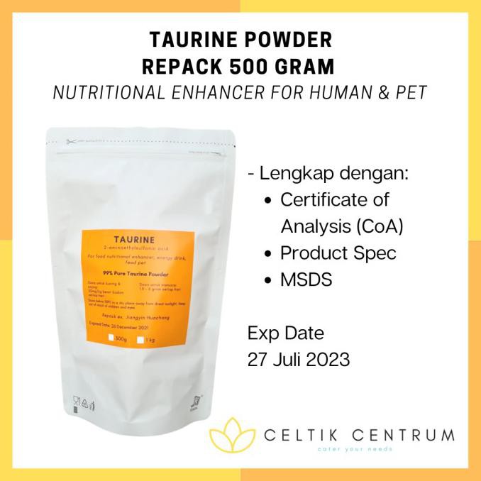 BIGSALE TAURINE POWDER 99% PURE - Repack 500 gram