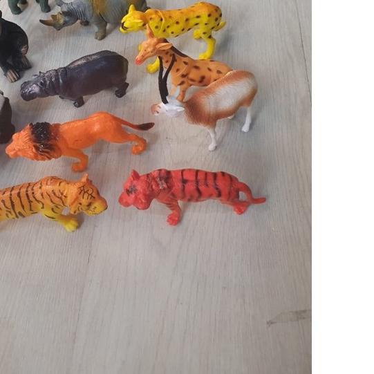 ❀ MAINAN HEWAN KARET SET ISI 12 PCS WILD ANIMALS ☆
