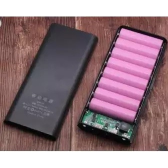 BUNDLING ! DIY Powerbank 8X18650 LCD 2 Port + Baterai 18650 8pcs / ROVTOP DIY Power Bank Case 8x18650 2 Port + Display - A8 / DIY Power Bank Case 8x18650 2 Port + Display - A8 / Casing PowerBank DIY Dual USB Port Fast Charging