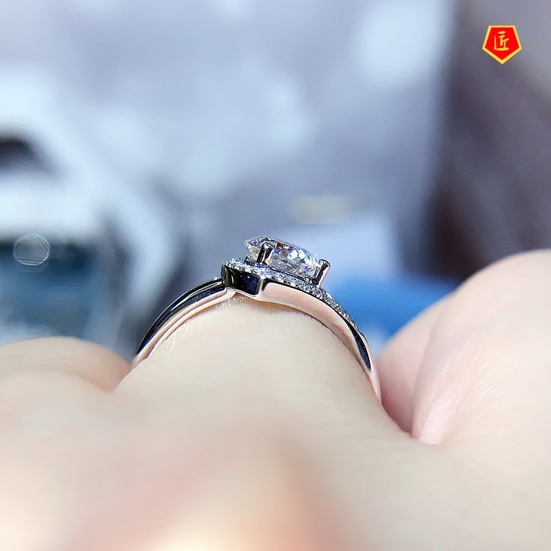 [Ready Stock]Creative New Full Diamond Moissanite Ring